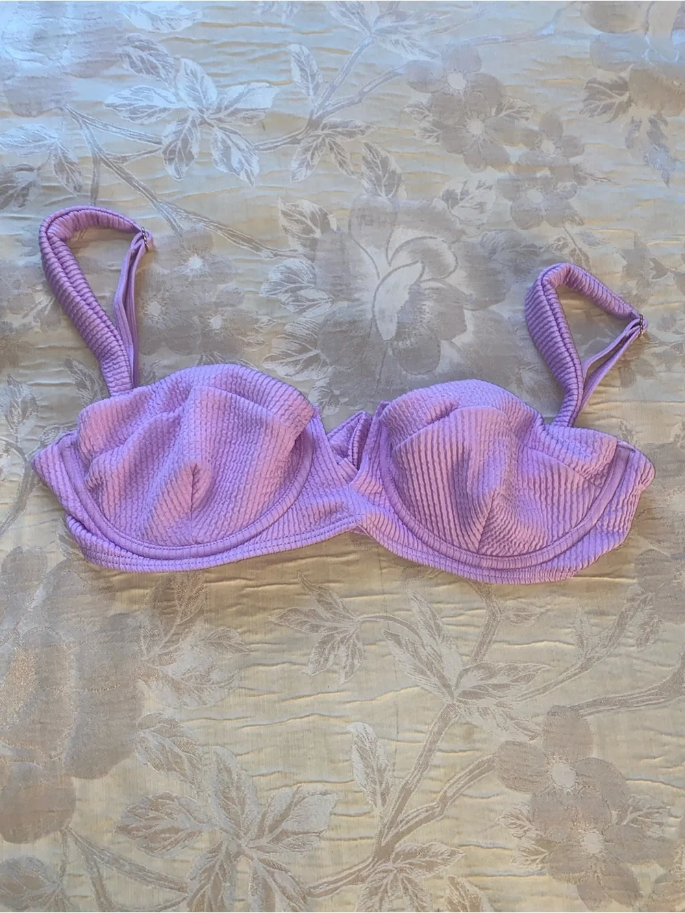 Monday Swimwear Lilac Ribbed Underwire Bikini Top